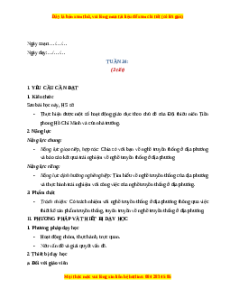 Giáo án Tuần 34 HĐTN lớp 4 Chân trời sáng tạo