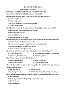 Câu hỏi ôn tập + Đề kiểm tra GDCD 6 theo bài học (chung cho ba sách)