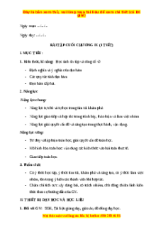 Giáo án Bài tập cuối chương 9 Toán 11 Kết nối tri thức