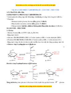 Chuyên đề dạy thêm Chương 2: Carbohydrate Hóa học 12 (sách mới)