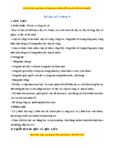 Giáo án Bài tập cuối chương II Toán 11 Kết nối tri thức