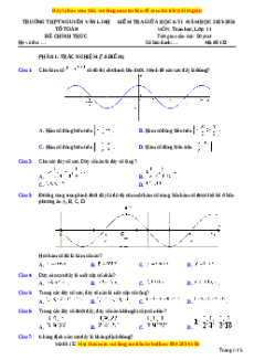 Đề thi giữa kì 1 Toán 11 trường THPT Nguyễn Văn Linh - TP Hồ Chí Minh năm 2023-2024