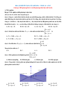 Bài tập ôn tập + Đề kiểm tra Toán 10 Chân trời sáng tạo chương 2