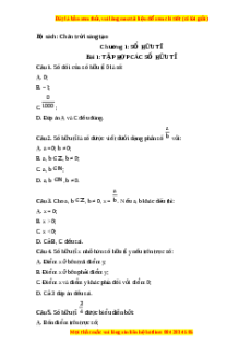 Trắc nghiệm Tập hợp các số hữu tỉ Toán 7 Chân trời sáng tạo