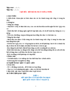 Giáo án Âm nhạc lớp 2 Chân trời sáng tạo