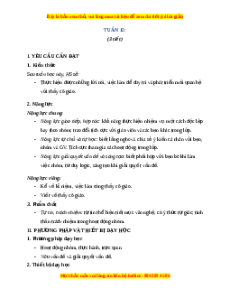 Giáo án Tuần 12 HĐTN lớp 4 Cánh diều
