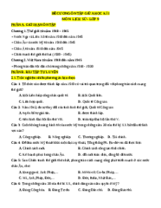 Đề cương ôn tập Giữa kì 1 Lịch sử 9 (dùng chung cả 3 sách)