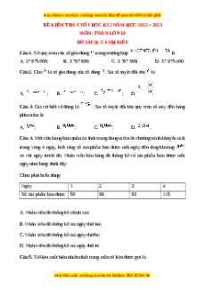 Đề thi cuối học kì 2 Toán 10 Cánh diều có đáp án (Đề 3)