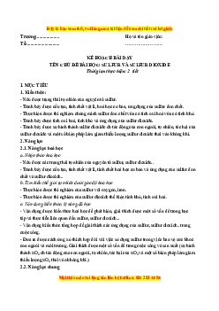 Giáo án Sulfur và sulfur dioxide Hóa học 11 Kết nối tri thức