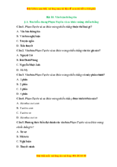 Trắc nghiệm Bài 10: Văn bản thông tin Ngữ văn 6 Cánh diều