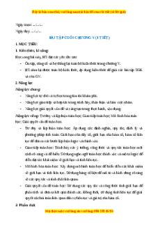 Giáo án Bài tập cuối chương 5 Toán 11 Kết nối tri thức