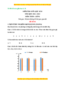 Đề thi giữa kì 2 Toán 6 Cánh diều (Đề 6)