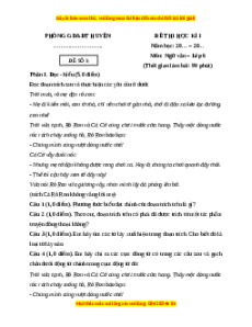 Đề thi cuối kì 1 Ngữ văn 6 Chân trời sáng tạo (đề 5)