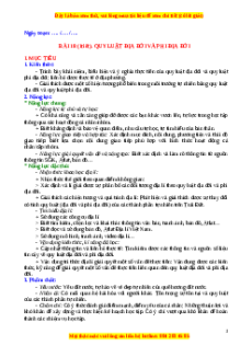 Giáo án Bài 18 Địa lí 10 Chân trời sáng tạo (2024): Quy luật địa đới và quy luật phi địa đới