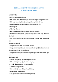 Giáo án Nhìn về vốn văn hóa dân tộc Ngữ Văn 12 Kết nối tri thức