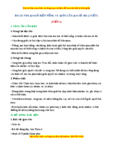 Giáo án Tìm hai số biết tổng và hiệu của hai số đó Toán 4 Kết nối tri thức