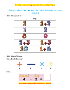 Đề thi Violympic Toán lớp 1 Vòng 4 có lời giải