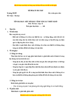 Giáo án Bài 5 Tin 11 Kết nối tri thức: Kết nối máy tính với các thiết bị số