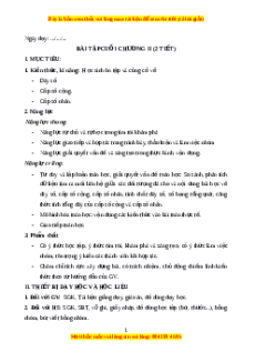 Giáo án Bài tập cuối chương 2 Toán 11 Chân trời sáng tạo
