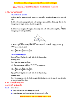 Chuyên đề Tính chất ba đường trung tuyến của tam giác Toán 7 Cánh diều