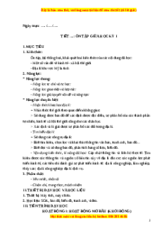 Giáo án Địa lí 11 Kết nối tri thức (2024): Ôn tập giữa học kì 1