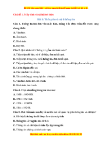 Bộ trắc nghiệm Tin học 10 Kết nối tri thức (có đáp án)