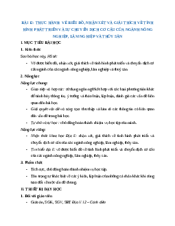 Giáo án Bài 12 Địa lí 12 Cánh diều: Thực hành