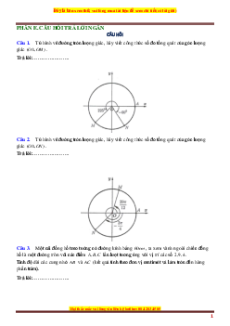 Trắc nghiệm Toán 11 Trả lời ngắn (form 2025)