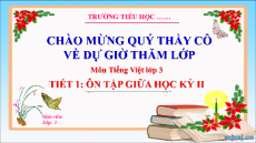 Giáo án Powerpoint Bài 15: Ôn tập giữa học kì 2 Tiếng việt lớp 3 Cánh diều