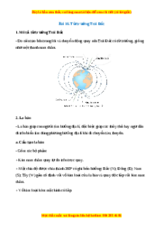 Lý thuyết Từ trường Trái Đất KHTN 7 Cánh diều