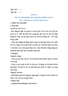 Giáo án Bài 23: Giới thiệu sách Dế Mèn phiêu lưu kí Tiếng Việt lớp 5 Kết nối tri thức