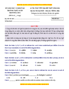 Đề thi thử tốt nghiệp Tiếng Anh trường THPT Xuân Phương lần 2 năm 2024