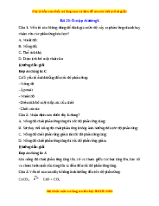 Trắc nghiệm Ôn tập chương 6 Hóa 10 Kết nối tri thức