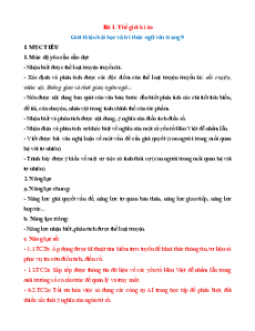 Giáo án Ngữ Văn 9 Học kì 1 Kết nối tri thức (năng lực số)