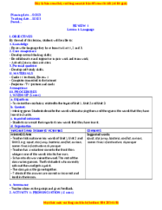 Giáo án Review 1 Tiếng Anh 11 Global success