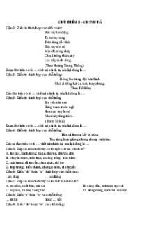 Câu hỏi ôn thi Trạng Nguyên Tiếng Việt lớp 5 Chủ điểm 8: Chính tả