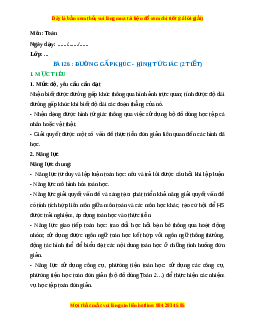 Giáo án Đường gấp khúc, hình tứ giác Toán lớp 2 Kết nối tri thức