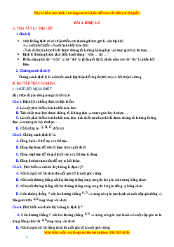 Chuyên đề Định lí Toán 7 Cánh diều