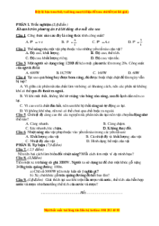 Đề thi giữa kì 2 Vật lí 8 năm 2023 (đề 4)