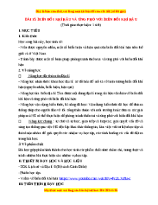 Giáo án Bài 15 Địa lí 6 Cánh diều (2024): Biến đổi khí hậu và ứng phó với biến đổi khí hậu