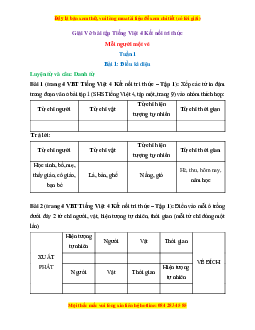 Giải VBT Tiếng Việt lớp 4 Kết nối tri thức