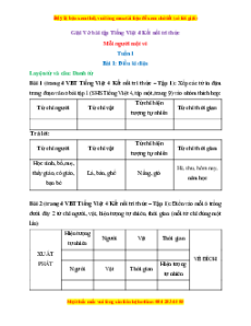Giải VBT Tiếng Việt lớp 4 Kết nối tri thức
