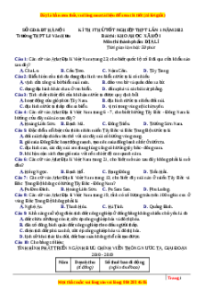 Đề thi thử Địa lí trường Lê Văn Hưu - Hà Nội năm 2023