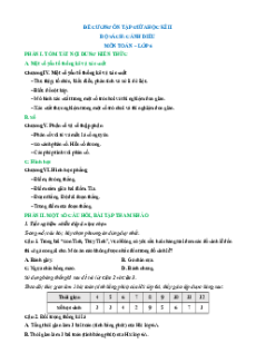 Đề cương ôn tập Giữa kì 2 Toán 6 Cánh diều Cấu trúc mới