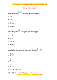 Bài tập tổng hợp Chương 6 Toán 7 Kết nối tri thức
