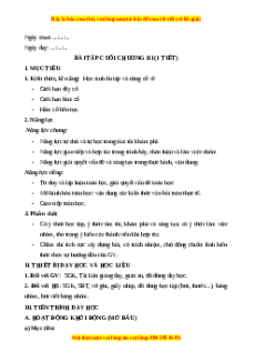 Giáo án Bài tập cuối chương 3 Toán 11 Cánh diều