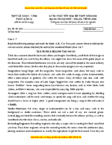 Đề thi thử tốt nghiệp Tiếng Anh trường THPT THPT Lê Xoay - Vĩnh Phúc lần 2 năm 2024