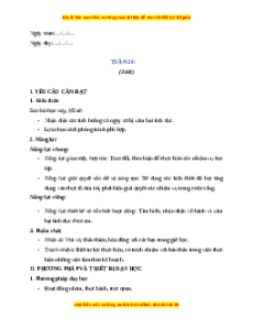 Giáo án Tuần 24 HĐTN lớp 4 Kết nối tri thức
