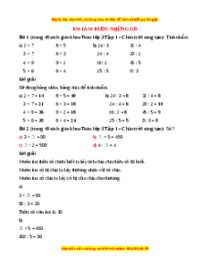 Giải Sgk Toán lớp 3 Bài 30: Em làm được những gì? (Chân trời sáng tạo)