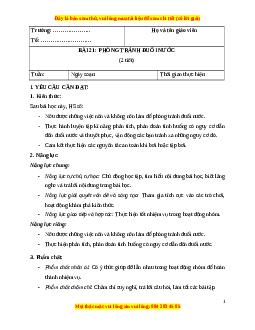 Giáo án Bài 21 Khoa học lớp 4 (Cánh diều): Phòng tránh đuối nước